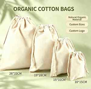 Customizable <b>Reusable</b> <b>Shopping</b> <b>Bag</b> Portable Canvas Cotton Drawstring With Custom Logo Supermarket Use Gift Woven Fabric - Product Image 5