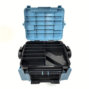 1pc Multifunctional Fishing Lure Suitcase, Solid Color Lockable Fishing <b>Gear</b> <b>Box</b> Storage <b>Box</b> - Product Image 4