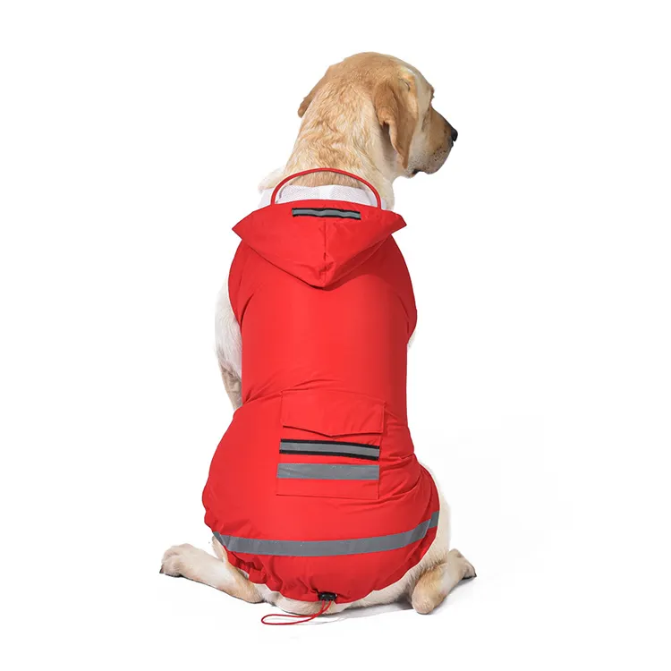 2023 summer polyester material pet raincoat eco-friendly pet raincoat for dog golden retriever raincoat