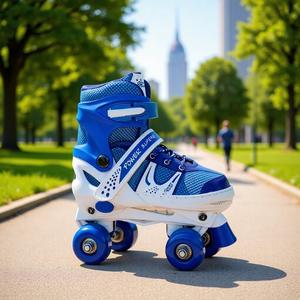 زلاجات رباعية العجلات قابلة للتعديل للأطفال من رويدونجل، عجلات مزدوجة الصف، محامل ABEC 7، مقاومة للماء، هيكل مقوى للاستخدام الخارجي، مناسبة للتدريب والإيجار - Product Image 4