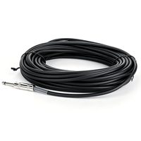 Câble de guitare en cuir en cuivre sans oxygène 20m 66ft, double connecteur droit plaqué or, conducteur OFC, son clair HiFi, câble audio pour instrument