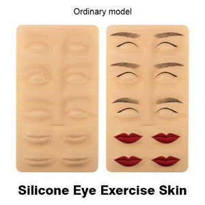 Nueva Piel <span class=keywords><strong>de</strong></span> Práctica <span class=keywords><strong>de</strong></span> Silicona 3D con Diseño <span class=keywords><strong>de</strong></span> Esquí para Entrenamiento <span class=keywords><strong>de</strong></span> Maquillaje Permanente, Incluye Ojos y Cejas - Product Image 4