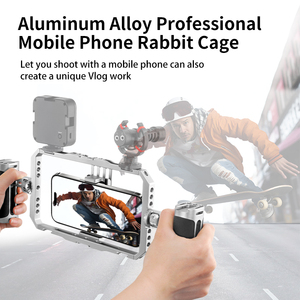 Support de téléphone portable en alliage d'aluminium Mamen avec 2 supports en silicone pour prise de vue stable, support de caméra portable - Product Image 5