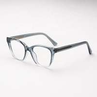 Lunettes de vue anti-lumière bleue œil de chat pour adultes avec verres en acrylique, monture optique en acétate Tr90 et branches en métal
