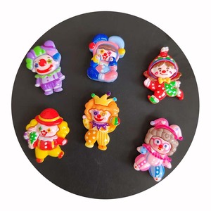 Résine Kawaii dessin animé <span class=keywords><strong>Clown</strong></span> fille Flatback Figurines Scrapbook bricolage fête épingle à cheveux embellissements artisanat accessoires - Product Image 3