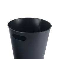 Poubelle ronde en métal noir robuste pour bureau et chambre, 8L, poubelle d'intérieur, corbeille à déchets pour la maison