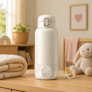 Wholesale <b>Portable</b> Smart Baby Milk Warmer Bottle, Digital Temperature Display Leakproof Travel <b>Electric</b> Breastmilk <b>Heater</b> Flask - Product Image 2