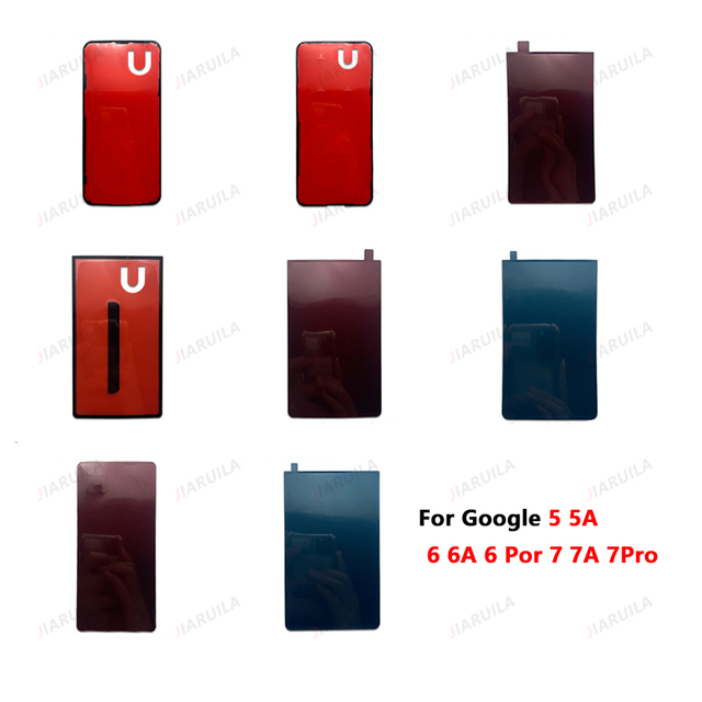 Mobile Phone Spare Parts Back Battery Cover Sticker + LCD Display Sticker Adhesive for Google Pixel 5 5A 5 6 6A 6 Pro 7 7A 7 Pro