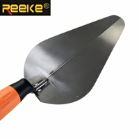 Truelle d'angle en acier à haute teneur en carbone REEKE 12 et 6 pouces pour béton, lame arrondie, poignée profilée, pour plâtrage