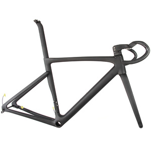 700C Road Frameset With Disc Compatibility Full Internal Cable Routing BB86 Specification Flat Mount Design R1058B T700 Carbon R - Product Image 1