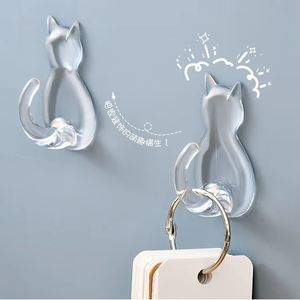 Ganchos Autoadhesivos de Plástico con Diseño de Gato de Dibujos Animados para Decoración de Dormitorio de Niñas - Product Image 3