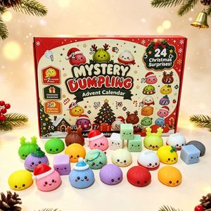 Calendrier de l'Avent Mystère USA RTS 24 jours : Boîte Surprise Squishy Dumpling – Jouet Anti-Stress pour Cadeaux – Promotion de Noël - Product Image 1