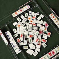 Mascualine – Nouveaux jeux de tuiles de mahjong en acrylique de luxe sur mesure avec fonction poker, durables, écologiques et portables pour le jeu de casino
