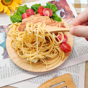 Ensemble de couverts de <span class=keywords><strong>voyage</strong></span> en bambou comprenant couteau, fourchette, cuillère, ensemble d'ustensiles, fourchette en bambou de 7 pouces - Product Image 3