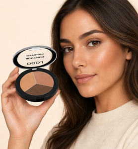 Paleta <span class=keywords><strong>de</strong></span> <span class=keywords><strong>Contorno</strong></span> Vegana <span class=keywords><strong>para</strong></span> Maquillaje Facial, Bronceador Compacto, Polvo Compacto Suave <span class=keywords><strong>de</strong></span> Larga Duración, Bronceador Prensado en 3 Colores - Product Image 2