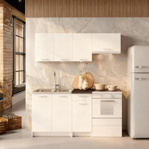 Personnalisé Prêt à Assembler Armoire de Cuisine Appartement de Haute Qualité 304 Petites Armoires de Cuisine en Acier Inoxydable avec Évier - Product Image 2
