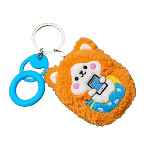 Porte-clés en peluche chat 8 cm, design personnalisé - Product Image 3
