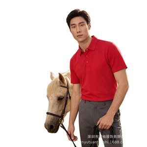 Polo en soie de mûrier pour homme, couleur unie, coupe ample, tenue décontractée professionnelle, SMLXL2XL3XL4XL5XL - Product Image 5