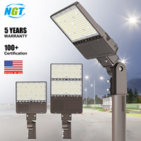 Lampes d'éclairage public intelligentes à LED pour poteaux de parking, 150W - 320W, 3 CCT, 3 WATTS, 100-480VAC, avec cellule photoélectrique, en stock aux États-Unis et au Canada