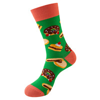 Chaussettes fantaisie en coton pour hommes et femmes, motifs alimentaires (hamburger, frites, pizza) – Vente en gros