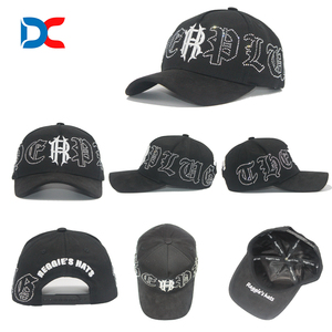 מעצב לוגו מותאם אישית 3D pquin הציפורן חרוז רקמה כובע זמש כותנה זמש דפוס מותאם אישית מגניב 5 פנל גברים כובע בייסבול - Product Image 4