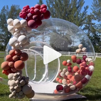 Tente à bulles de fête pour enfants, ballons de fête, maison amusante géante transparente gonflable en cristal Igloo, tente à bulles