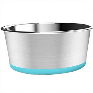 Extra Large Premium <b>Stainless</b> <b>Steel</b> Puppy <b>Bowl</b> Waterproof Non-Slip Rubber Base Customizable 1600ml Portable Eco-Friendly - Product Image 4