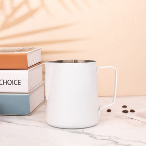 Fabricant bec pointu tirer tasse de fleur <span class=keywords><strong>Latte</strong></span> Logo personnalisé <span class=keywords><strong>Barista</strong></span> machine à café en acier inoxydable 304 mousseur pichet à lait pichet - Product Image 2