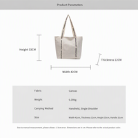 Nouveau Sac Fourre-Tout Tendance 2026 pour Femme, Écologique, Marque Sherwin, en Toile Noire et Blanche, Personnalisable avec Poignée en Sangle et Logo