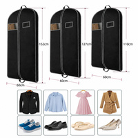 En stock, neuf, housse de vêtement non tissée, pliable, portable, épaissie, housse de protection anti-poussière pour costume de voyage