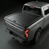 Volet roulant en aluminium à ouverture en 3 étapes Pro-Series avec LED intégrée, compatible avec Navara D22 D23 D40 Ranger Hilux 5.0-5.4ft Cargo Box Lid