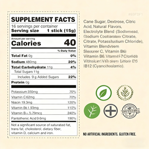 Ácido ferúlico de grado alimenticio salvaje de Lima limón | Mezcla de bebidas <span class=keywords><strong>en</strong></span> <span class=keywords><strong>polvo</strong></span> de electrolitos | 1 paquete (16 porciones) - Product Image 2