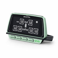Kit Sensor Eksternal TPMS Truk Nirkabel 6 Roda, Monitor Tekanan dan Suhu Ban dengan Layar untuk Armada Van