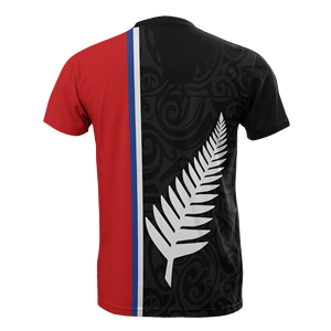 T-shirt pour <span class=keywords><strong>homme</strong></span> à manches courtes extensible, motif polynésien maori de Nouvelle-Zélande, personnalisation en gros - Product Image 4