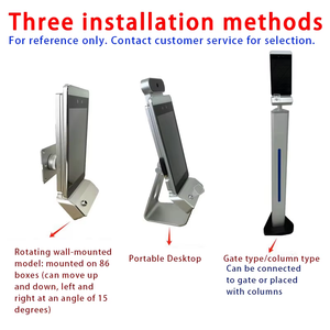 Terminal de reconnaissance faciale WiFi avec contrôle d'accès et mesure de température Carte d'identité personnalisable OEM et intégration de tablette - Product Image 3