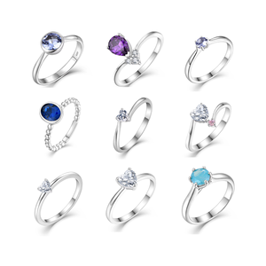 <span class=keywords><strong>Anelli</strong></span> QX Personalizzati di Lusso e Alta Gioielleria in Argento 925 con Zirconi Multicolore <span class=keywords><strong>per</strong></span> Donna, Fede Nuziale Regalo <span class=keywords><strong>per</strong></span> San Valentino e <span class=keywords><strong>Festa</strong></span> <span class=keywords><strong>della</strong></span> <span class=keywords><strong>Mamma</strong></span> - Product Image 4