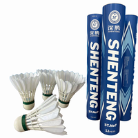 ST NO 7 Volants de badminton professionnels à plumes droites, fabrication soignée, stables/durables, OEM.