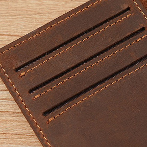 Vintage Genuine Leather Slim <b>Wallet</b> Business Card <b>Holder</b> for Men's Credit ID & Bank Cards - Product Image 6