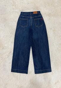 กางเกงยีนส์ผู้หญิงทรงขากว้างคุณภาพสูง สไตล์ลำลอง เนื้อผ้านุ่ม ใส่สบาย ทรงหลวม สไตล์คุณแม่ ขาตรง ยาว ขากว้าง - Product Image 4