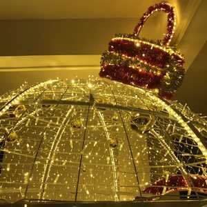 Arche d'entrée géante <span class=keywords><strong>de</strong></span> Noël en forme <span class=keywords><strong>de</strong></span> boule, motif LED étanche IP65, décoration lumineuse à traverser - Product Image 6