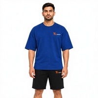 Ensemble d'été 100 % coton pour hommes – Vente en gros, logo personnalisé, ensembles courts respirants, survêtements d'été, ensemble décontracté T-shirt et short OEM