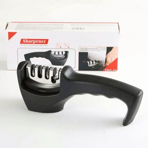 Black 3-Stage Tungsten & Ceramic Eco-Friendly Coarse Grit Kitchen <b>Knife</b> <b>Sharpener</b> - Product Image 4