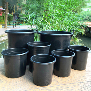 Seau de culture extérieur en gros, <span class=keywords><strong>pot</strong></span> de fleurs en <span class=keywords><strong>plastique</strong></span> noir de un gallon, jardinière en <span class=keywords><strong>plastique</strong></span> extra large, conteneur de plantation avec oreilles - Product Image 2