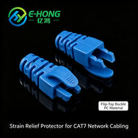 CAT7 SR RJ45 Boot Flip-Top Buckle Strain Relief Anti-Bending Protection Perakitan Cepat Bahan PC untuk CAT6A/CAT7/CAT8 Terlindungi