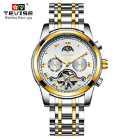 Tevise Dernier modèle 9005M Phase de lune Montre mécanique Vente en gros Usine Montres Tourbillon Montre automatique pour hommes