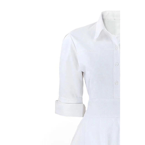 Uniforme de Hospital chino bata de laboratorio médico Scrubs chaqueta de mujer uniforme de enfermera tela de sarga 60% poliéster 35% algodón 5% - Product Image 2