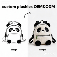 Sac à dos en peluche personnalisé Kawaii en PVC et tissu de coton, forme d'animal en 3D, unisexe pour enfants, certifié CE EN71