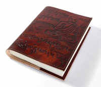 Agenda A6 en cuir véritable rouge cerise antique fait à la main avec papier de coton recyclé chèvre TC journal de style bureau rechargeable