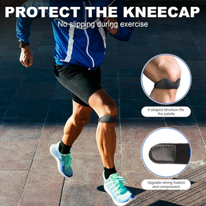 Sangle de genou en silicone avec coussin d'air, protection de l'articulation du genou, couverture pour la course en plein air, le fitness, le basketball, genouillère de soutien à pression - Product Image 6