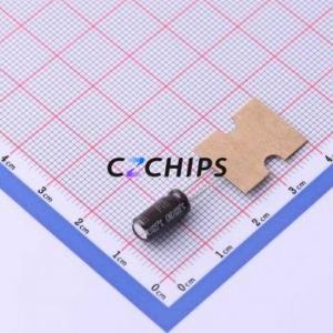 Condensateur électrolytique en aluminium à montage traversant NXA50V4.7M5*11 2.5TP, D5xL11mm 4.7uF 20% 50V 80mA-100kHz - Product Image 2